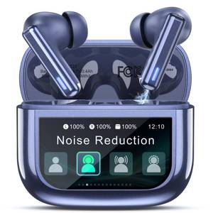 lot 18445 image: ZIUTY Wireless Earbuds ANC Noise Cancelling Bluetooth 5.3 Touchscreen Case