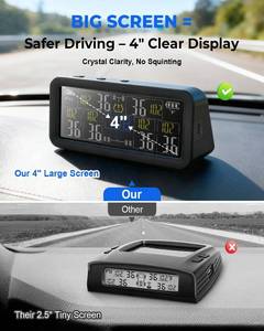lot 18450 image: Flydew TPMS Tire Pressure Monitoring System with 4-Inch LCD, 6 Sensors
