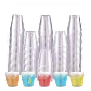 lot 19978 image: Jolly Chef 2 Oz Disposable Plastic Shot Glasses Mini Shot Cups 500 Pack