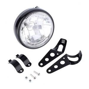 lot 19981 image: Klanata 7-Inch Motorcycle LED Headlight H4 35W HighLow Beam with Turn Signals (Light Only, Missing Hardware)