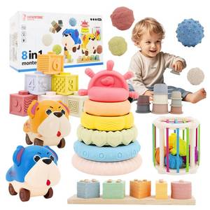lot 1484 image: LUCKFUTURE Montessori Baby Toys Set 8-in-1 for 6-18 Months