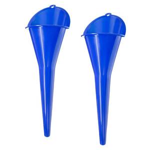 lot 2200 image: VCYOPN 2 Pc Flexible Long Neck Spill-Proof Oil Funnel Set, Blue