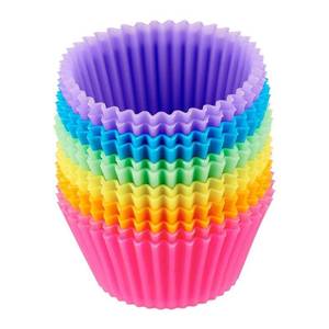lot 2206 image: Generic Silicone Round Muffin Cupcake Baking Molds missing you multiple colors