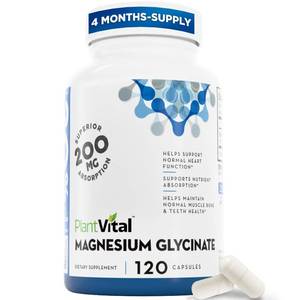 lot 2208 image: PlantVital Magnesium Glycinate 200mg Capsules 120 Count