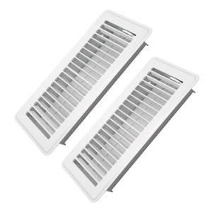 lot 2227 image: Howeall Floor Register 4 x 10 Steel Walkable Floor Vent 2 Pack White