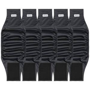 lot 2229 image: Pilviset Male Dog Diapers Reusable Belly Bands 5 Pack Light Gray Size M