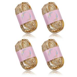 lot 2235 image: FREEBLOSS Metallic T-Shirt Yarn Gold 4 x 3.5 oz Rolls