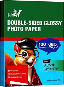 lot 2253 image: Uinkit Double Sided Glossy Photo Paper 8.5 x 11 in 100 Sheets