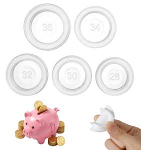 lot 2255 image: Thrymme Piggy Bank Stoppers Rubber Plugs 5 Pcs 1.10-1.42