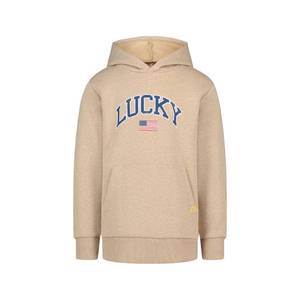 lot 2266 image: Lucky Brand Boys Fleece Pullover Hoodie Long Sleeve Flag Cornstalk Heather 8