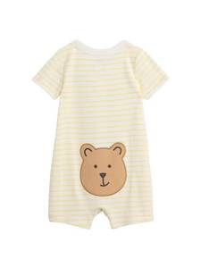 lot 2267 image: GAP Unisex-Baby Short Sleeve Bear Bodysuit, Yellow Stripe, 6-12M