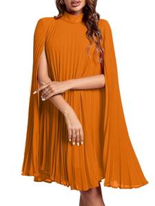 lot 2272 image: Rooscier Womens Cloak Sleeve Midi Dress Tangerine Small