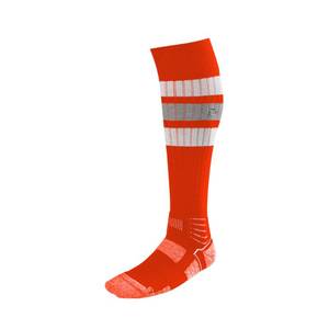lot 2282 image: EvoShield Mens Striped Game Socks, Orange, Small US