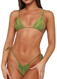 lot 2284 image: SuMuaSet Womens Two Piece Bikini Swimsuit Set Grass Green Size S