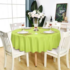lot 2290 image: KAIPHO Round Tablecloth Apple Green 60 Inch Waterproof Washable