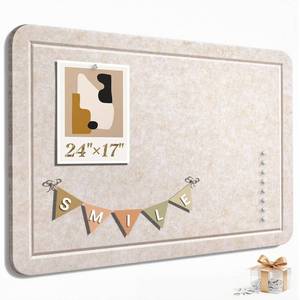 lot 2291 image: Subeauty Felt Bulletin Board 24 x 17 Inch Oatmeal with 40 Pushpins