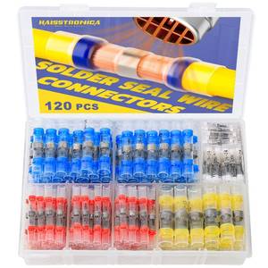 lot 2299 image: Solder Seal Wire Connectors Kit, 120 PCS, 4 Colors, 4 Sizes
