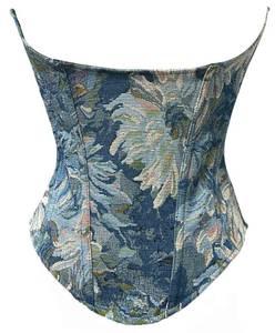 lot 2306 image: Alivila.Y Fashion Underbust Corset Bustier Blue Daisy Floral Size L 22024