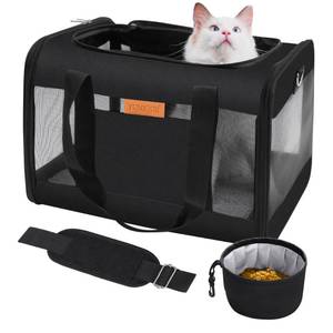 lot 2333 image: YUNIQUE Soft-Sided Cat & Dog Carrier Up to 15 Lbs Airline Approved Black