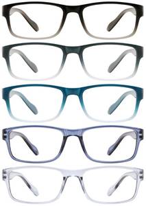 lot 2336 image: Gaoye Reading Glasses 2.5 Blue Light Blocking Multi Pack