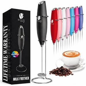 lot 2346 image: Bean Envy Handheld Milk Frother Wand 19,000 RPM with Stand Black