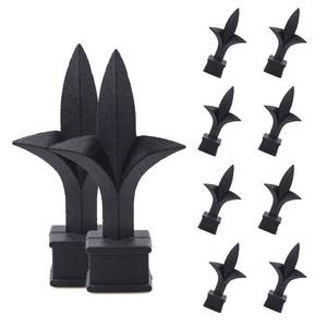 lot 2373 image: KVTTOZA Metal Fence Post Toppers Trident 1 Inch Square Post 10 Pcs