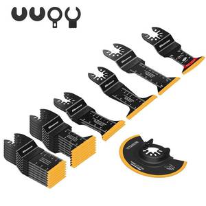 lot 2374 image: Bionso 22 Pc Titanium Oscillating Multi Tool Blade Kit DeWalt Milwaukee Ryobi
