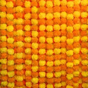 lot 5721 image: GOMALL Artificial Marigold Flower Garland 5 Pcs 5 Ft Yellow Orange