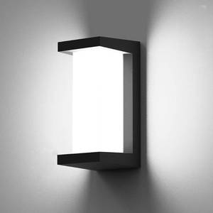 lot 5744 image: Dusk to Dawn LED Outdoor Wall Sconce 18W 6000K Black