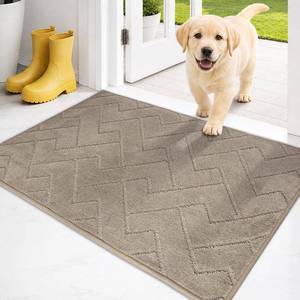 lot 5751 image: PURRUGS Dirt Trapping Indoor Door Mat 20 x 31.5 In Taupe