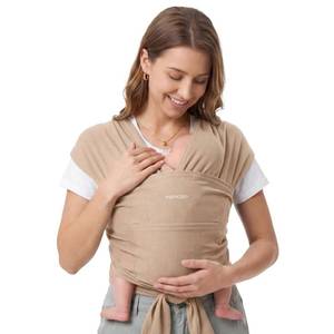 lot 5758 image: Momcozy Baby Wrap Carrier Easy-On 2-Piece Newborn to 33 lb