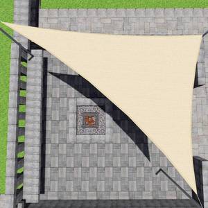 lot 5782 image: Patio Sun Shade Sail 8 x 8 x 11.3 Beige Triangle Canopy