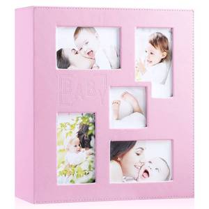 lot 5789 image: Ywlake Baby Photo Album 4x6 1000 Pockets Leather Pink