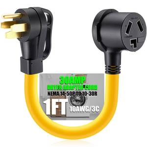 lot 5800 image: Kanayu 50 Amp to 30 Amp Dryer Adapter Cord NEMA 14-50P to 10-30R 1 Ft
