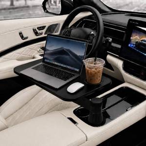 lot 5818 image: Opuliberty Car Tray Table 360° Rotating with Cup Holder Tesla Model 3YSX