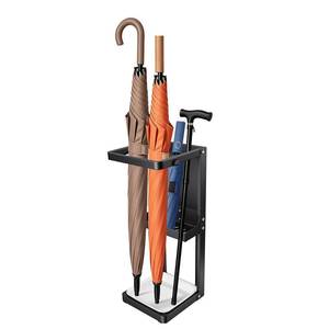 lot 5820 image: RYOXZEL Umbrella Stand Metal Entryway Umbrella Holder With Drip Tray Black