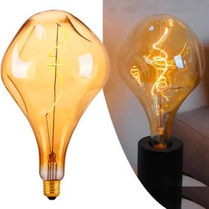 lot 5822 image: Oversized Vintage LED Edison Bulb Dimmable 2200K 5W Amber E26