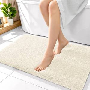 lot 5835 image: OLANLY Microfiber Bath Mat 36x24 White