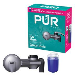 PUR Plus Horizontal Faucet Mount Water Filtration System with Lead Reduction