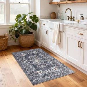 lot 5866 image: GarveeHome Vintage Floral Rug 2x3 Machine Washable Non-Slip