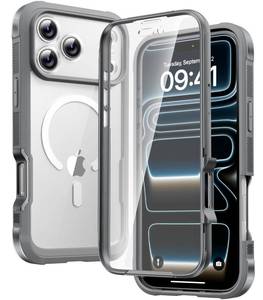 lot 6012 image: Diaclara Magnetic Case Gray with Screen Protector for iPhone 17 Pro Max