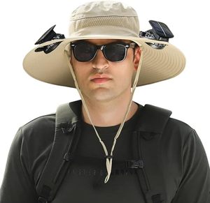 lot 6021 image: Xakava Wide Brim Solar Fan Sun Bucket Hat UPF 50 Khaki