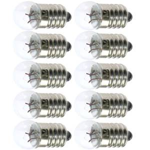 lot 6027 image: MEETOOT 10pcs Mini Light Bulbs E10 Base 3.8V 0.3A Warm Yellow