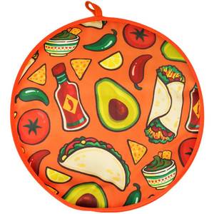 lot 6029 image: AUVCAS Tortilla Warmer Pouch 12 Inch Insulated Orange