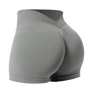 lot 6035 image: YEOREO CoreFlex Womens Scrunch Workout Shorts V-Back Light Grey Size L