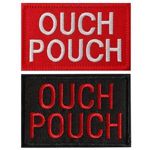lot 6039 image: Harsgs Ouch Pouch Tactical Morale Patch 2 Pcs 2 x 3.2 In Embroidered