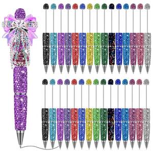 lot 6051 image: Homaisson Rhinestone Beadable Pen Kit 30 Pcs Glitter Diamond Beaded Pens