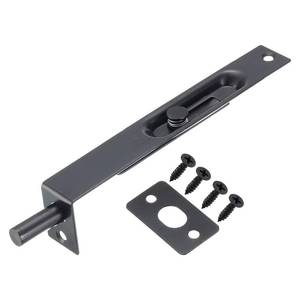 lot 6052 image: uxcell Flush Bolt 6 Inch 201 Stainless Steel Concealed Slide Lock Black