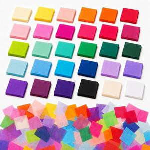lot 6343 image: Jyongmer Multicolor Tissue Paper Squares 2 Inch 6000 Pcs 30 Assorted Colors