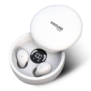 lot 6349 image: VISOUND VionB Air Invisible Wireless Earbuds Bluetooth 5.4 Arctic White
